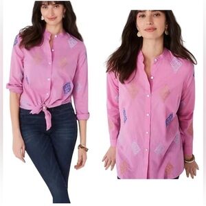 J. jill Pink Patterned Women's Top